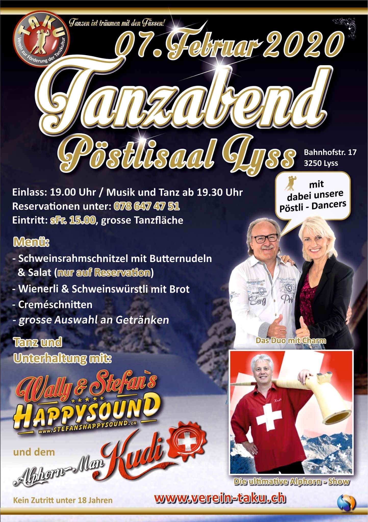 Tanzabend Pöstlisaal Lyss